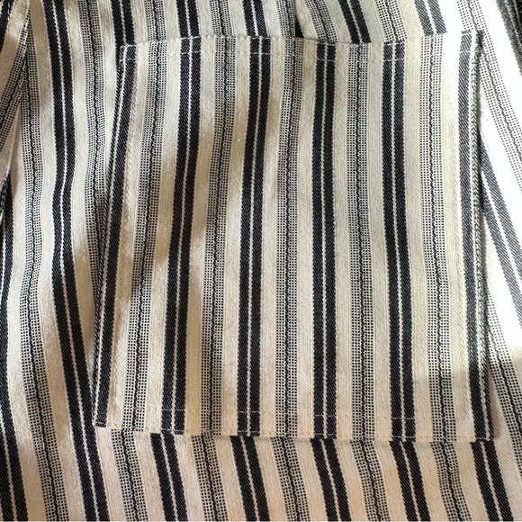 Kenneth Cole Striped Pants Women's Size 6 Black and off White Straight Leg !! - Picture 5 of 14